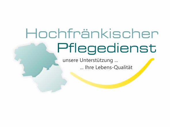 Logo Hochfränkischer Pflegedienst mit Slogan klein - Vorteilhaft Leben - Vorteilhaft Leben