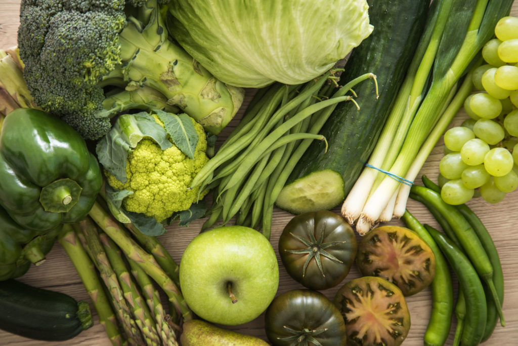 Bild grünes Obst und Gemüse