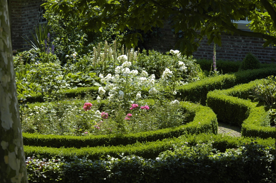 Im Bauerngarten wird die Blütenpracht durch niedrige Hecken strukturiert. Fotos: Blumen – 1000 gute Gründe/